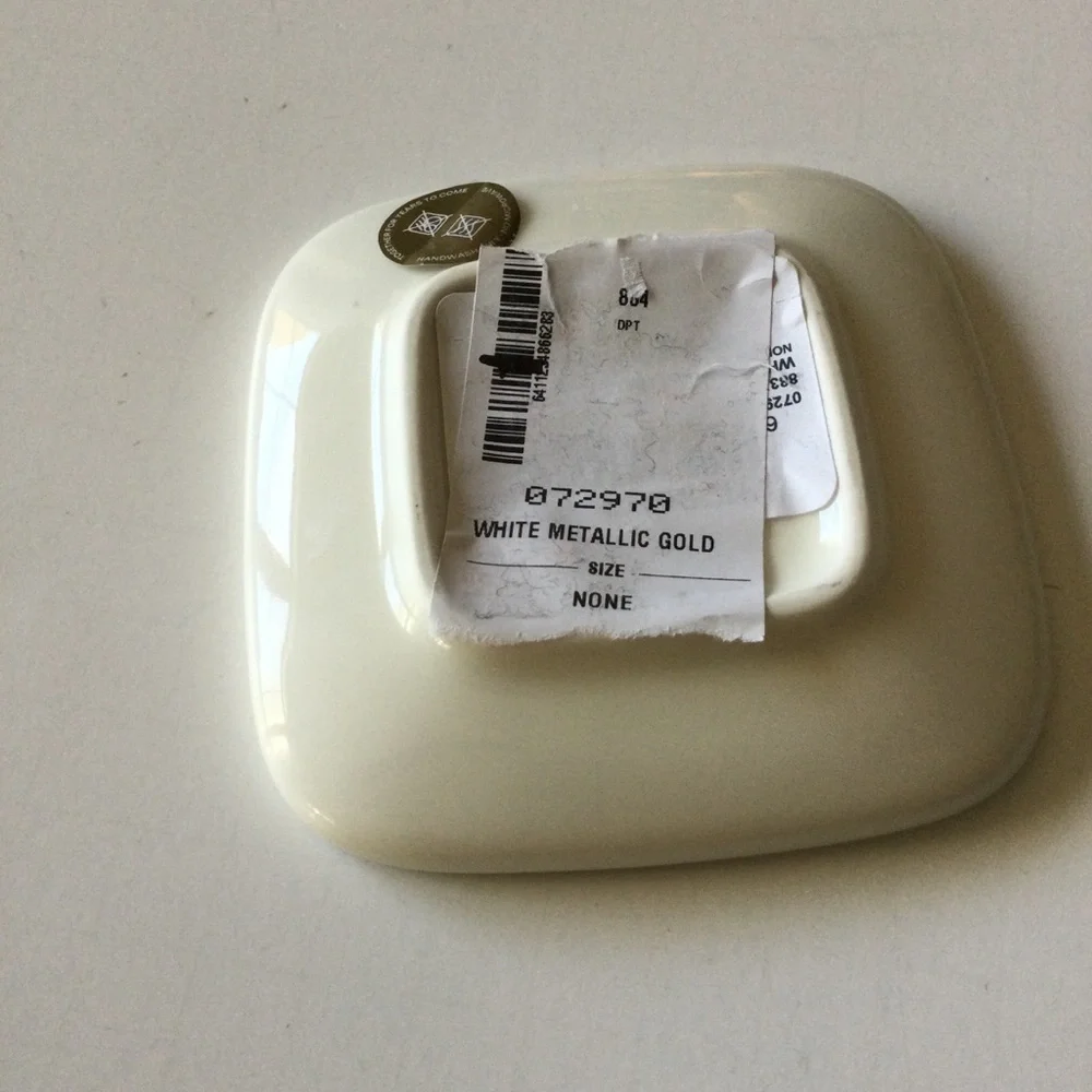 MARIMEKKO Tiiliskivi White / Gold Small Plate NWT - Picture 9 of 11